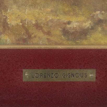 Cuadro de Lorenzo Gignous, Paisaje fluvial con figuras, Lorenzo Gignous, Lorenzo Gignous, Lorenzo Gignous