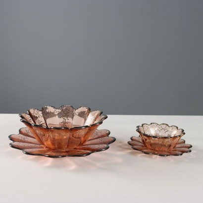 Glass Dessert and Salad Service