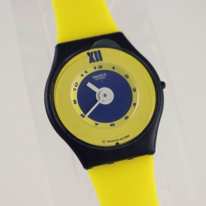 Paire de montres Swatch en cuir