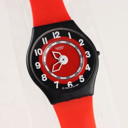 Paire de montres Swatch en cuir