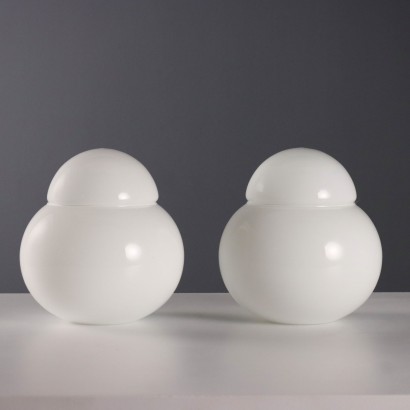 Two 'Daruma' lamps by,Sergio Asti,Sergio Asti,Sergio Asti,Sergio Asti,Sergio Asti,Sergio Asti,Sergio Asti