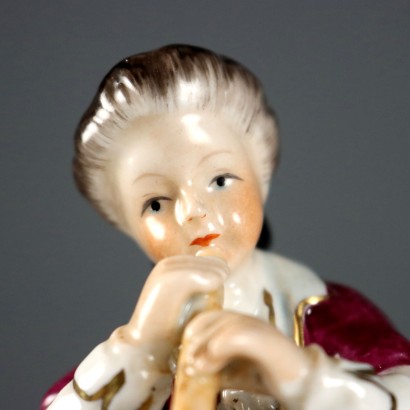 Paire d'enfants en porcelaine fabriquée