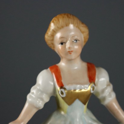 Paire d'enfants en porcelaine fabriquée
