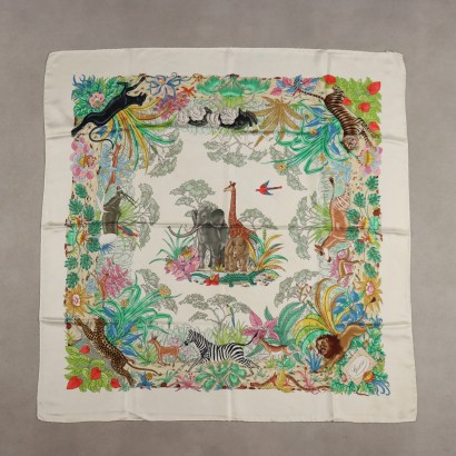 Gucci Vintage Jungle Animals Scarf