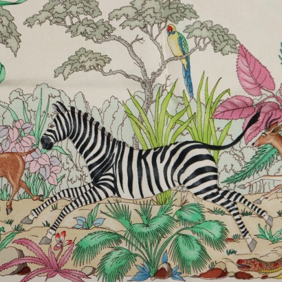 Écharpe Gucci Vintage à motif animaux de la jungle