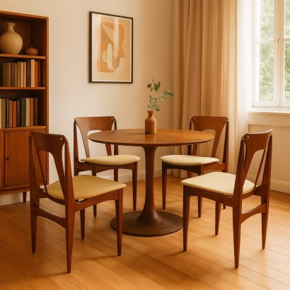 Stuhlset aus den 1960er Jahren – Nordeuropäische Fertigung | Moderne Stühle_1333008 Set Stühle aus den 60er Jahren