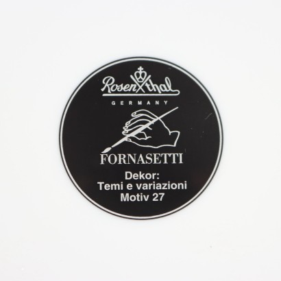 Piero Fornasetti Teller für Rosenthal Tee, Piero Fornasetti, Piero Fornasetti, Piero Fornasetti, Piero Fornasetti, Piero Fornasetti