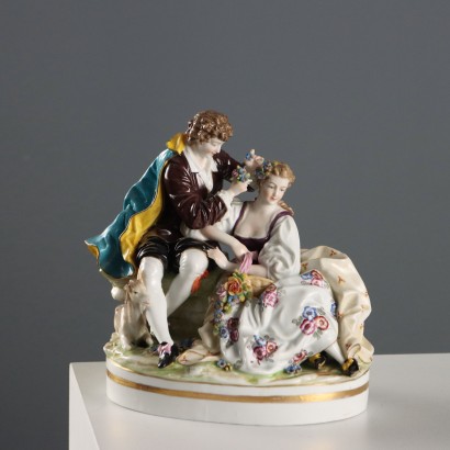 Groupe de sculptures en porcelaine de la manufacture de Thuringe