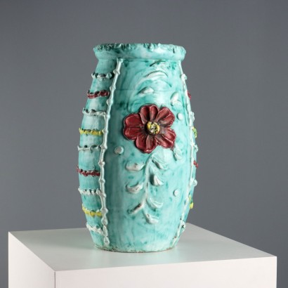 Vase porte-parapluie en céramique émaillée