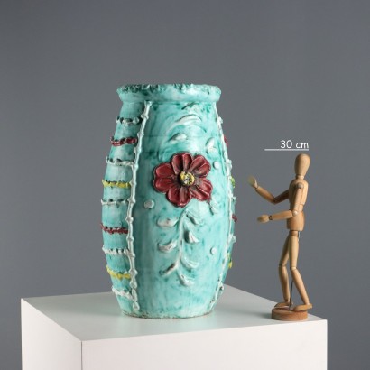 Vase porte-parapluie en céramique émaillée