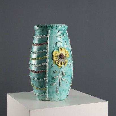 Vase porte-parapluie en céramique émaillée