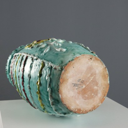 Vase porte-parapluie en céramique émaillée