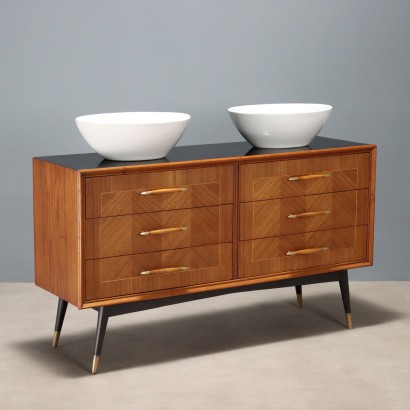 Cassettiera Anni '60 con Doppio Lavabo