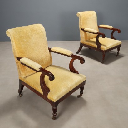 Pair of Rosewood Armchairs