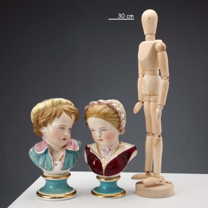 Pair of Wallendorf Porcelain Busts