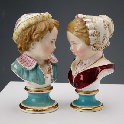 Pair of Wallendorf Porcelain Busts