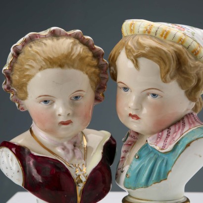 Pair of Wallendorf Porcelain Busts