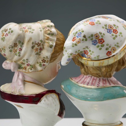 Pair of Wallendorf Porcelain Busts