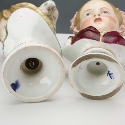 Pair of Wallendorf Porcelain Busts