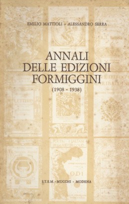 Annali delle edizioni Formiggini