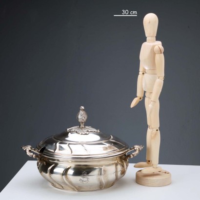 Soupière en argent Christian F. Heise, plat à légumes en argent Christian F. Heise