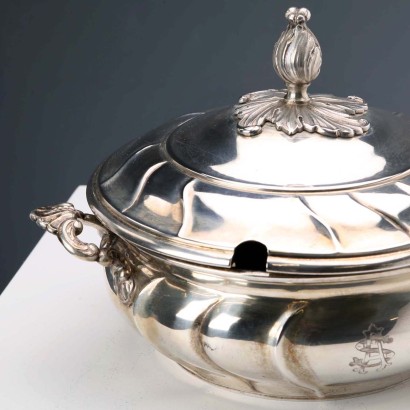 Christian F. Heise Silver Tureen, Christian F. Heise Silver Vegetable Dish
