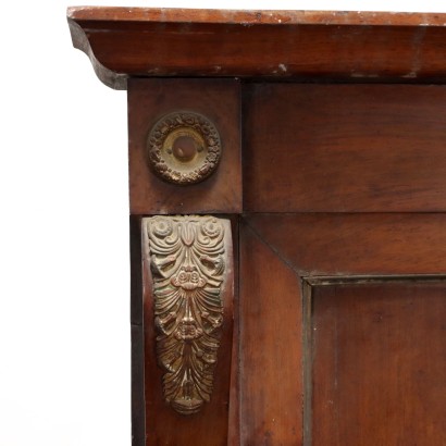 Bett, Empire-Bett, Empire-Bett aus Walnussholz