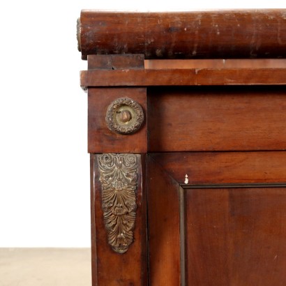 Bett, Empire-Bett, Empire-Bett aus Walnussholz