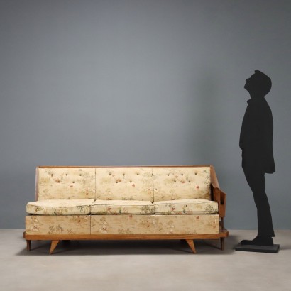 Sofa bed, Art Deco walnut sofa bed