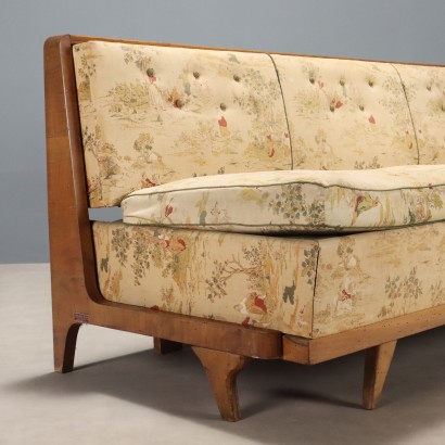 Sofa bed, Art Deco walnut sofa bed