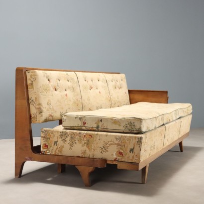 Sofa bed, Art Deco walnut sofa bed