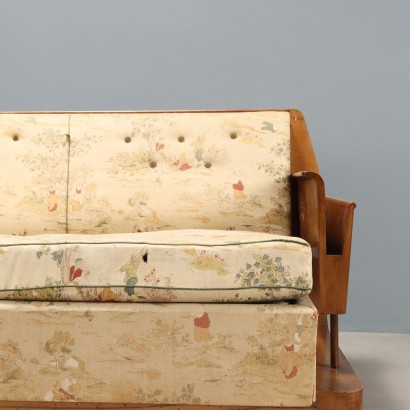 Sofa bed, Art Deco walnut sofa bed