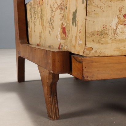 Sofa bed, Art Deco walnut sofa bed