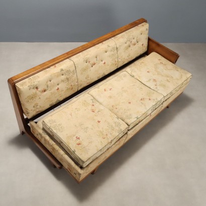 Sofa bed, Art Deco walnut sofa bed
