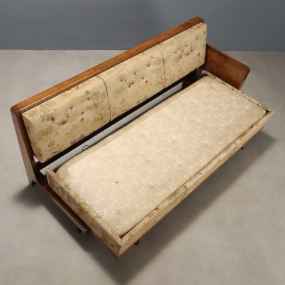Sofa bed, Art Deco walnut sofa bed