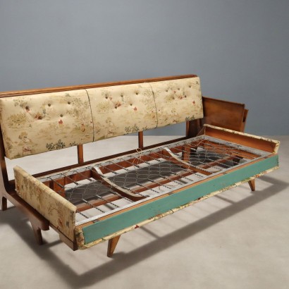 Sofa bed, Art Deco walnut sofa bed