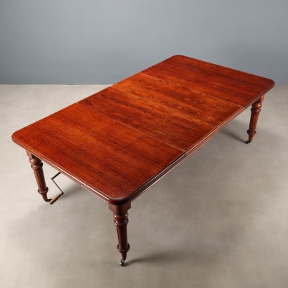 TABLE, Mahogany Stained Oak Table