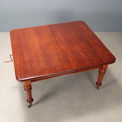 TABLE, Mahogany Stained Oak Table