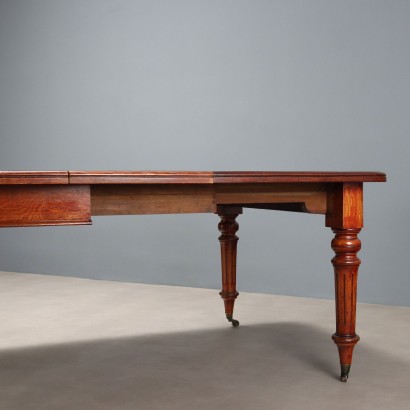 TABLE, Mahogany Stained Oak Table