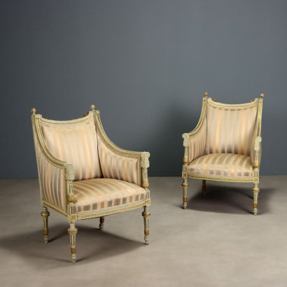 Pair of Neoclassical Style Armchairs