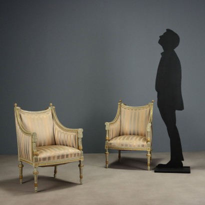Pair of armchairs, Pair of armchairs in neoclassical style