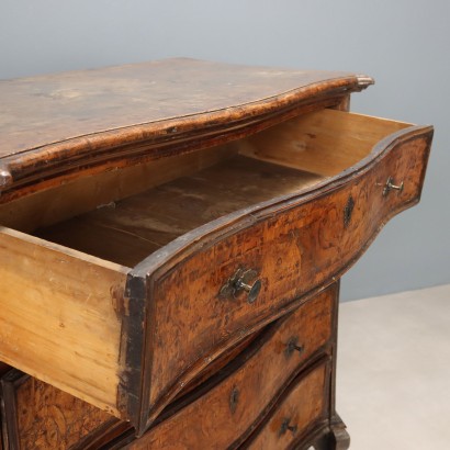 Cómoda, Cómoda barroca, Cómoda barroca en nogal