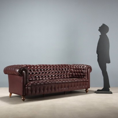 Sofá, sofá de 3 plazas estilo Chesterfield