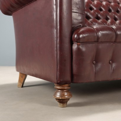 Sofá, sofá de 3 plazas estilo Chesterfield