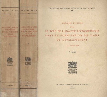 Le role de l'analyse econometrique dans la formulation de plans de developpement (2 Volumi)