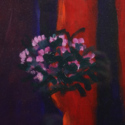 Pintura de Eliano Fantuzzi, Figuras con flores, Eliano Fantuzzi, Eliano Fantuzzi, Eliano Fantuzzi