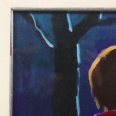 Pintura de Eliano Fantuzzi, Figuras con flores, Eliano Fantuzzi, Eliano Fantuzzi, Eliano Fantuzzi