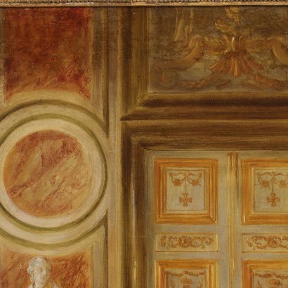 Scène de conversation dans le salon