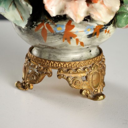 Par de jarrones de cerámica barbotina