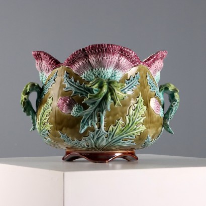 Barbotine Ceramic Cache Pot